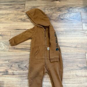 Carhartt Kids Brown Fleece Lined One Piece